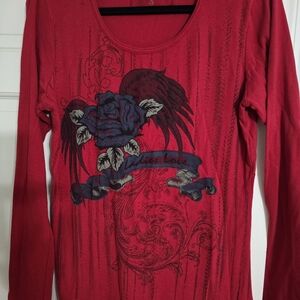 Vintage LL Cool J "Ladies Love" long sleeve top Roses  XL